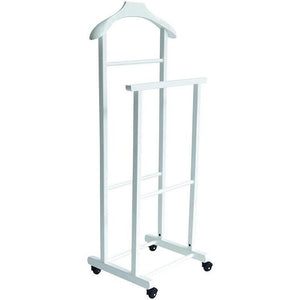 DOPPIO INDOSSATORE FAGGIO DA CAMERA BIANCO IN LEGNO 43X33X105H CM