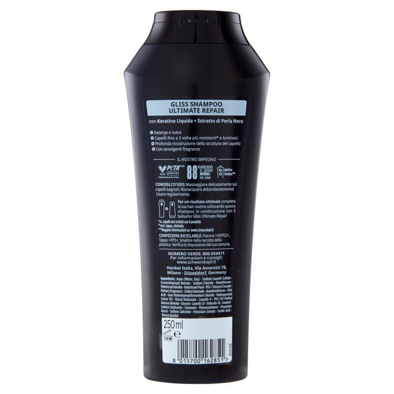 GLISS CONFEZIONE 6 PZ ULTIMATE REPAIR SHAMPOO RIPARATORE 250 ML