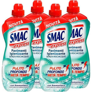 SET 4 SMAC EXPRESS PAVIMENTI SENZA RISCIACQUO IN FORMATO DA 1 LTAMMONIACA