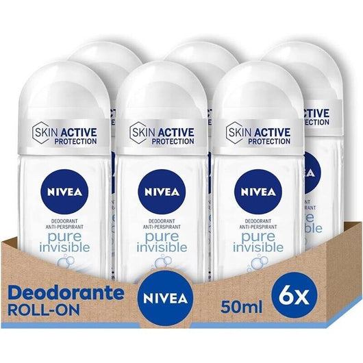 NIVEA SET 6 PZ DEODORANT ANTI-PERSPIRANT PURE INVISIBLE 50 ML
