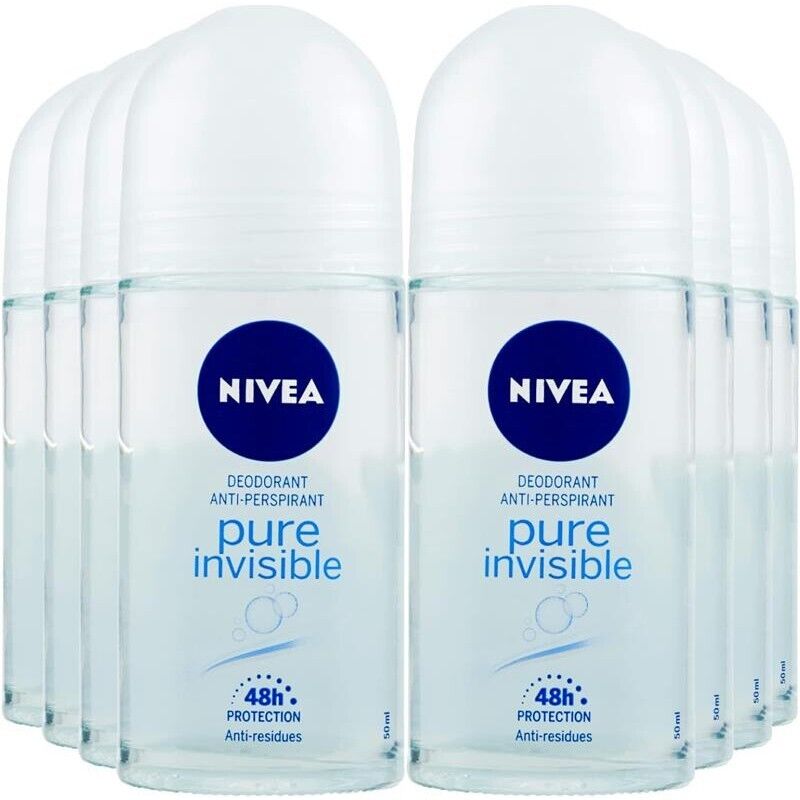 NIVEA SET 8 PZ DEODORANTE ANTI-PERSPIRANT PURE INVISIBLE 50 ML
