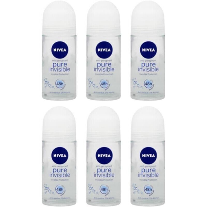 NIVEA SET 6 PZ DEODORANTE ANTI-PERSPIRANT PURE INVISIBLE 50 ML