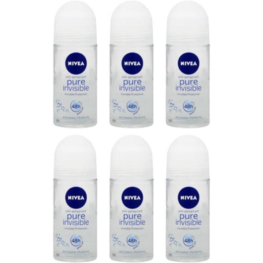NIVEA SET 6 PZ DEODORANTE ANTI-PERSPIRANT PURE INVISIBLE 50 ML