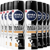 NIVEA SET 8 PZ DEODORANTE MEN BLACK & WHITE INVISIBLE ULTIMATE IMPACT 150 ML
