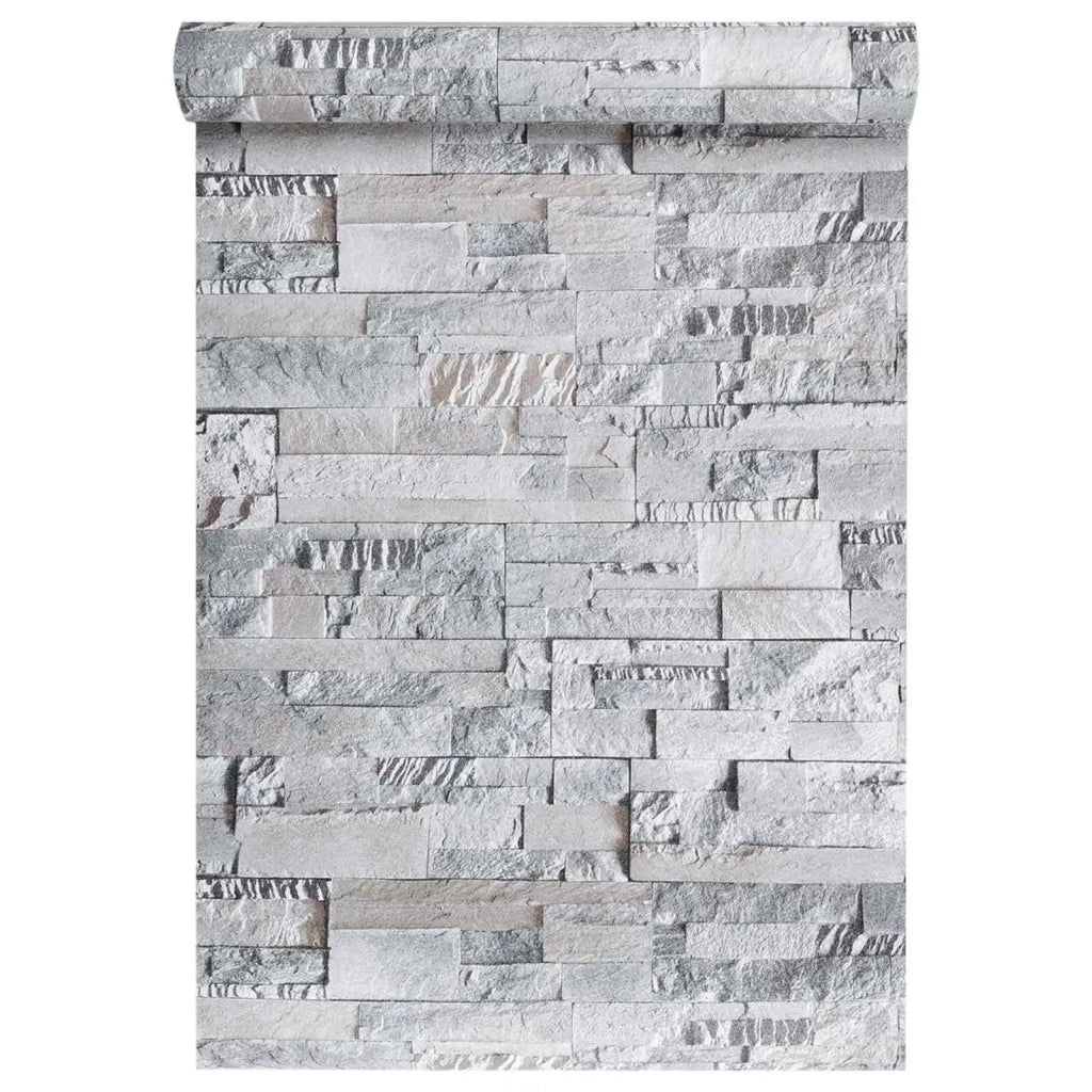 Carta da Parati 3D Pietra Grigio 10 x 0,53 m CFW2112677