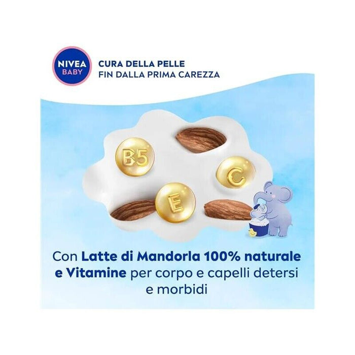 NIVEA SET 5 PZ GEL DOCCIA BABY 500 ML DAI CAPELLI AI PIEDINI