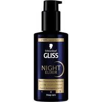 SCHWARZKOPF GLISS NIGHT ELIXIR SIERO RIPARAZIONE NOTTURNA 100 ML CON HAPTIQ SYSTEM ED ESTRATTO DI PERLA NERA