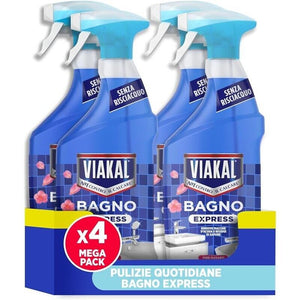 SET 4 VIAKAL BAGNO EXPRESS FIORI ELEGANTI 720 ML SENZA RISCIACQUO