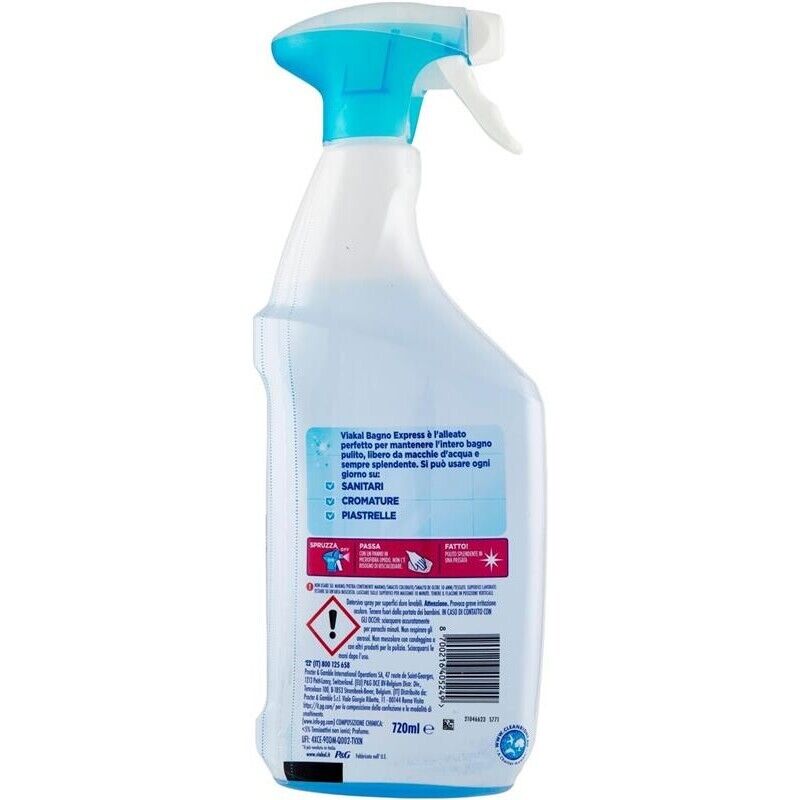 SET 4 VIAKAL BAGNO EXPRESS FIORI ELEGANTI 720 ML SENZA RISCIACQUO