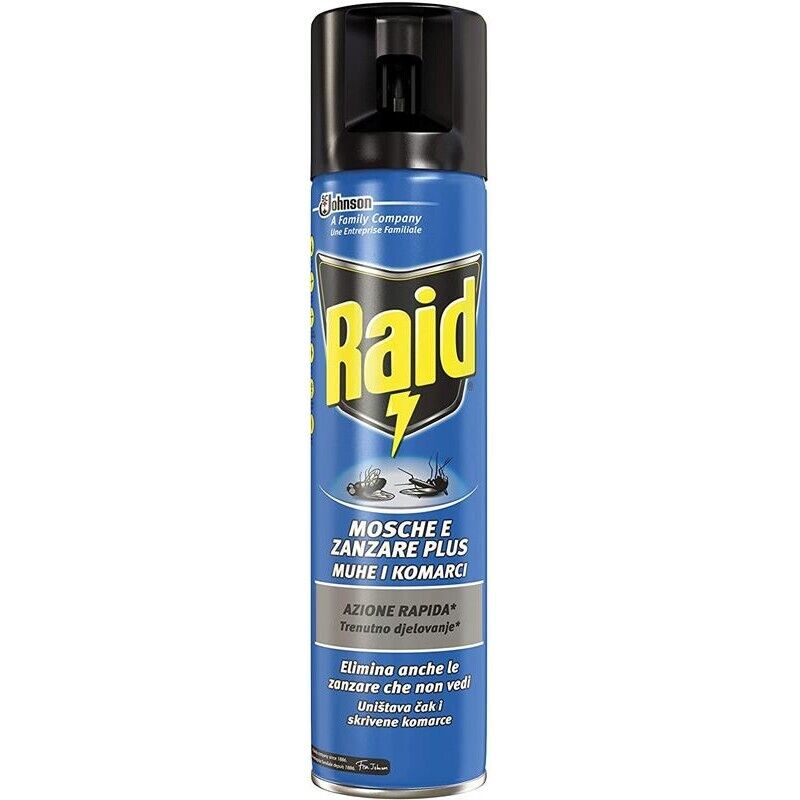 RAID SPRAY INSETTICIDA MOSCHE E ZANZARE 400 ML
