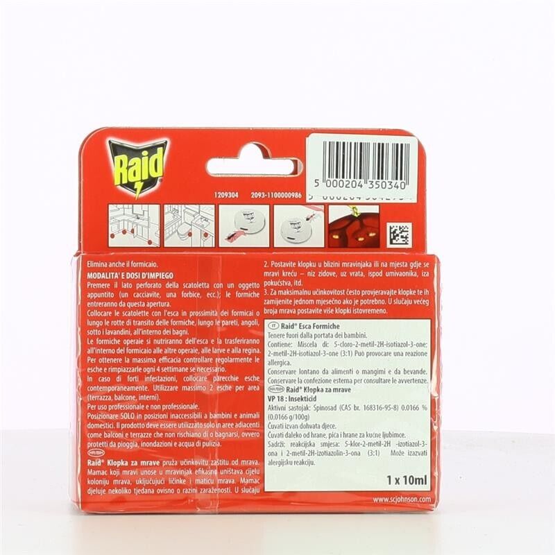 SET 4 ESCHE FORMICHE RAID PER USO IN SPAZI ESTERNI E INTERNI