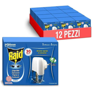 SET 12 RAID DIFFUSORE PIÙ RICARICA LIQUIDO 30 NOTTI