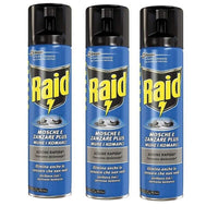 SET 3 RAID SPRAY INSETTICIDA MOSCHE E ZANZARE 400 ML CIASCUNO