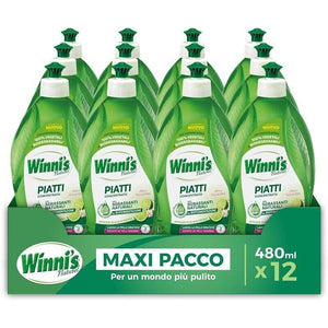 WINNI'S CONFEZIONE 12 PEZZI DETERSIVO PER I PIATTI DA X 480 ML LIME E FIORI MELA