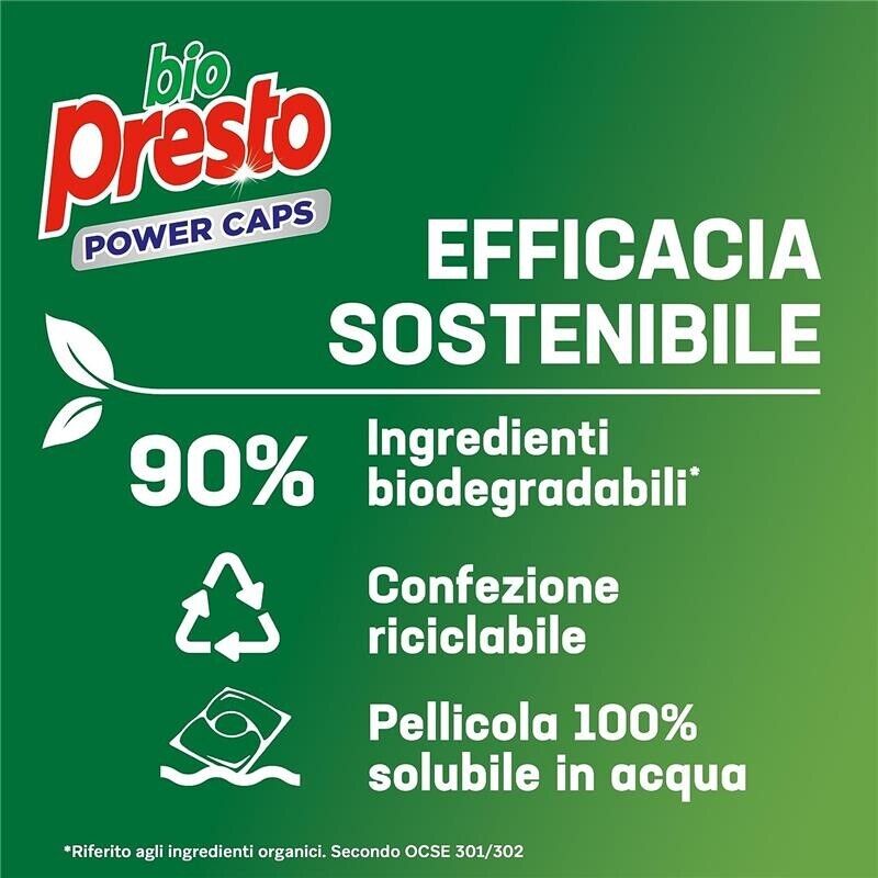 BIO PRESTO POWER CAPS CLASSICO DETERSIVO LAVATRICE PREDOSATO IN CAPSULE CONFEZIONE DA 54 LAVAGGI