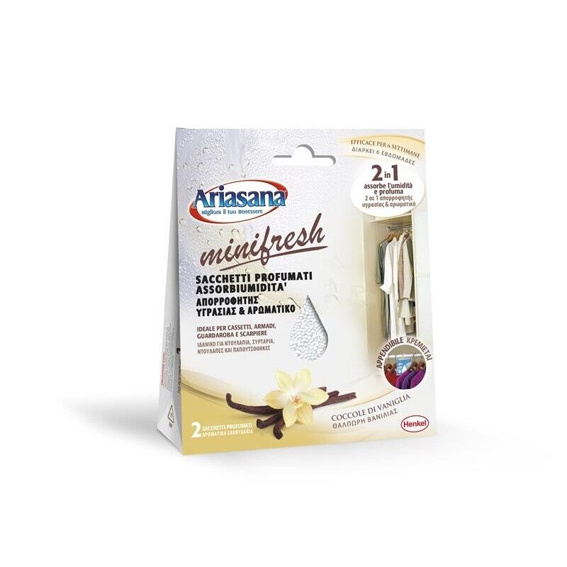 ARIASANA ASSORBIUMIDITÀ APPENDIBILI MINIFRESH DA 100 GR VANIGLIA