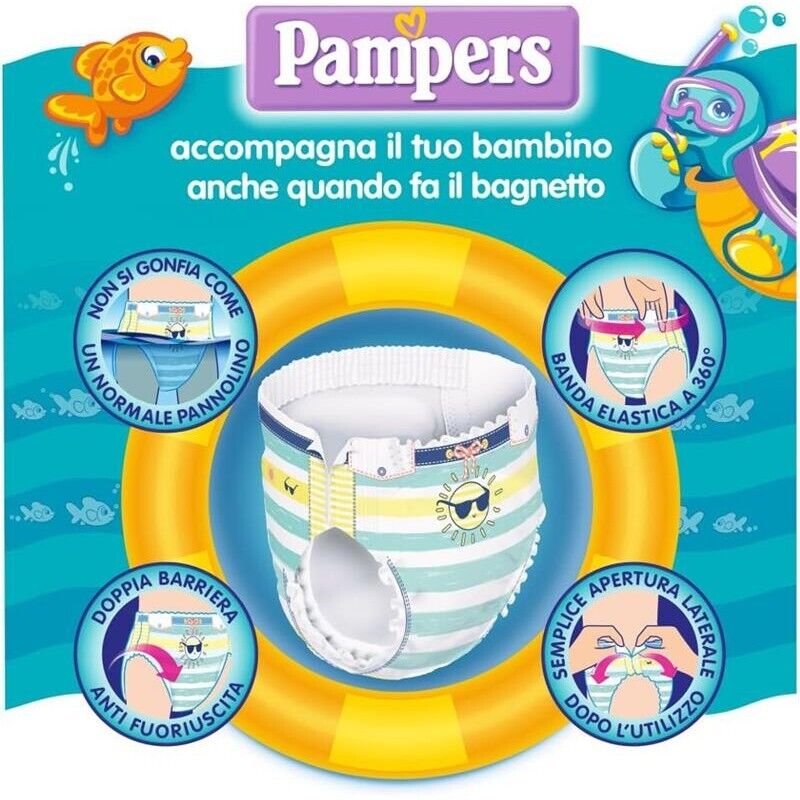 PANNOLINI SET 2 CONFEZIONI PAMPERS IL COSTUMINO JUNIOR TAGLIA 5+ - 15+ KG 20 COSTUMINI