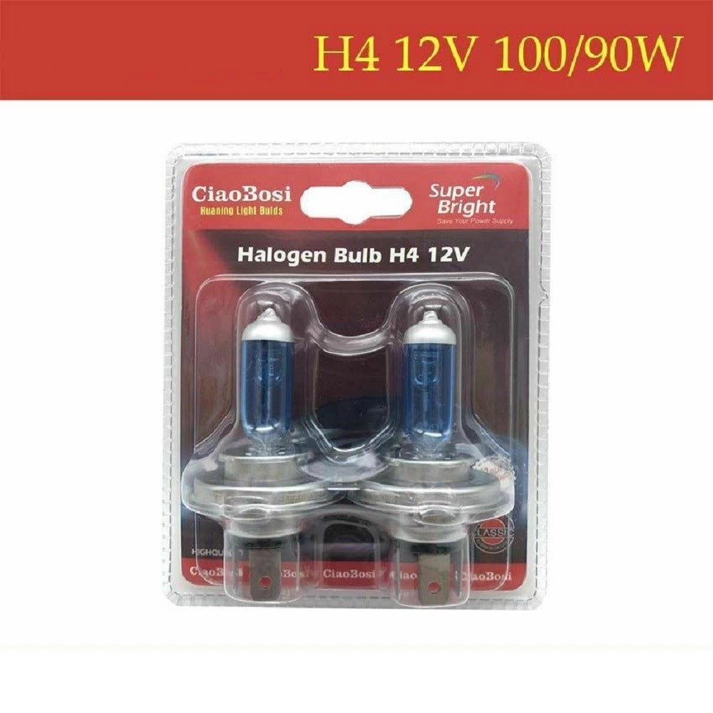 Trade Shop - Set 2 Lampadine Lampade Auto Moto Alogene H4 12v 100 Watt C-6279 -