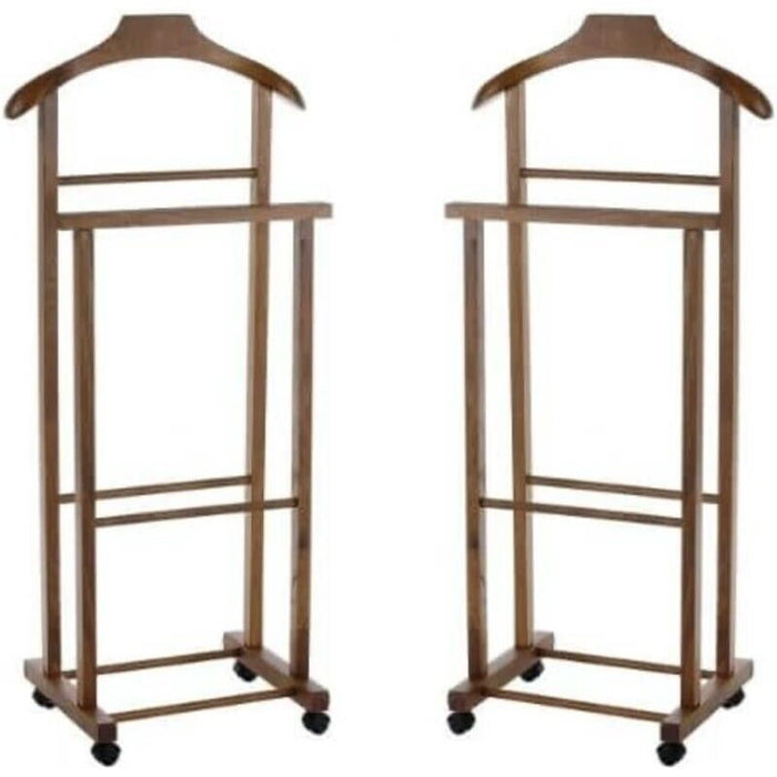 SET 2 MAURY'S DOPPIO INDOSSATORECAMERA COLORE NOCE LEGNO DI FAGGIO 43X33X105 CM