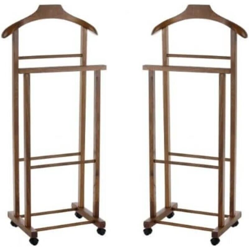 SET 2 MAURY'S DOPPIO INDOSSATORECAMERA COLORE NOCE LEGNO DI FAGGIO 43X33X105 CM