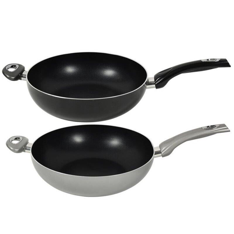 MAURY'S CHEF INDUCTION PADELLA SALTAPASTA CON 2 MANICI DIAMETRO DA 32 CM