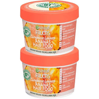 SET 2 GARNIER FRUCTIS HAIR FOOD MASCHERA ANANAS LUNGHEZZE LUMINOSE PER CAPELLI LUNGHI E SPENTI 390 ML