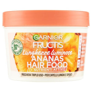 SET 2 GARNIER FRUCTIS HAIR FOOD MASCHERA ANANAS LUNGHEZZE LUMINOSE PER CAPELLI LUNGHI E SPENTI 390 ML