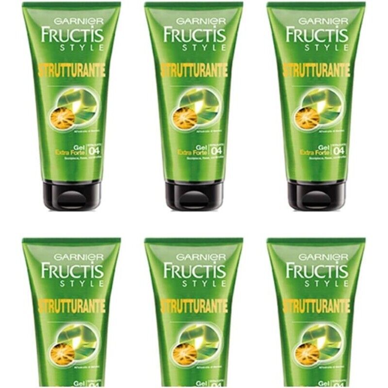 FRUCTIS SET 6 PZ GEL FISSANTE PER CAPELLI EXTRA FORTE STRUCTURING DA 200 ML L'UNO