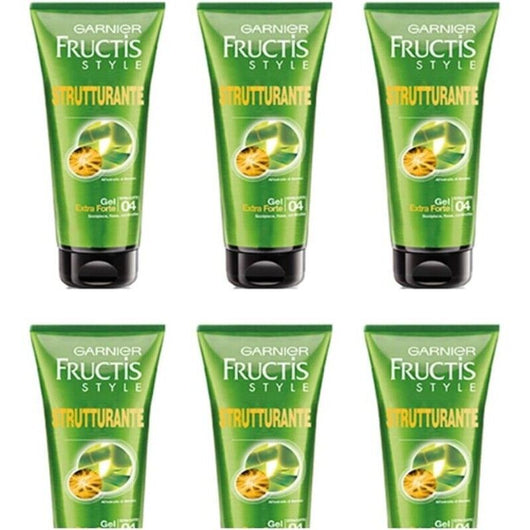 FRUCTIS SET 6 PZ GEL FISSANTE PER CAPELLI EXTRA FORTE STRUCTURING DA 200 ML L'UNO