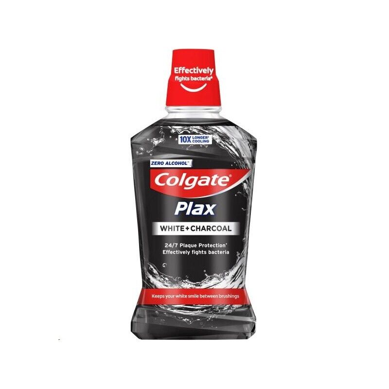 SET 2 COLGATE COLLUTORIO PLAX 500 ML WHITE ONE CARBONE