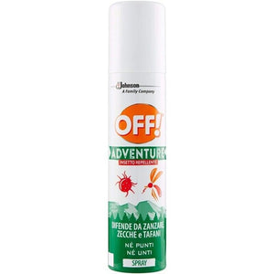 SET 2 JOHNSON REPELLENTE SPRAY ADVENTURE OFF ANTIZANZARE ZANZARE ZECCHE E TAFANI 100 ML
