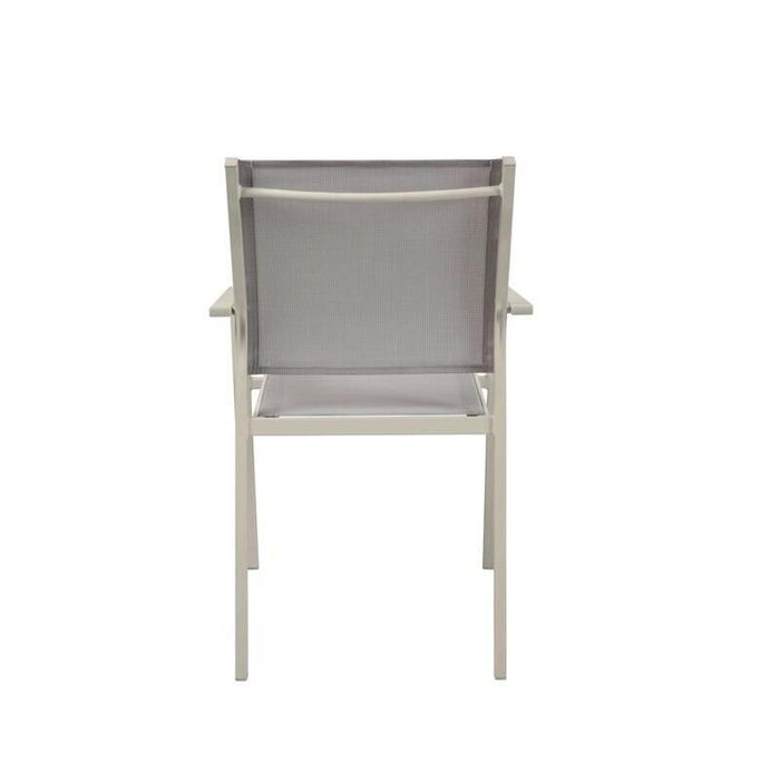 GARDEN SEDIA ALLUMINIO TEXLIENE CON SEDUTA COMODA COLOR TORTORA 55X55,5X88CM