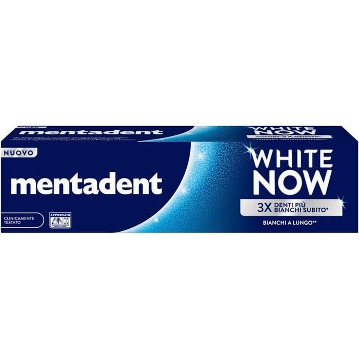 SET 6 MENTADENT DENTIFRICIO 75 ML WHITE NOW ORIGINAL
