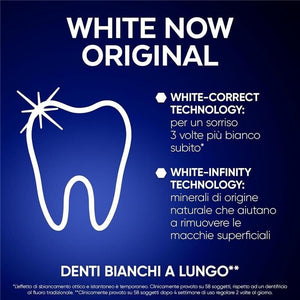 SET 6 MENTADENT DENTIFRICIO 75 ML WHITE NOW ORIGINAL