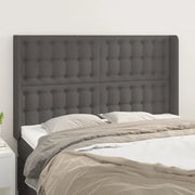 Testiera ad Orecchio-Testata con Orecchie Grigio 147x16x118/128cm in Similpelle 570288