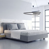 Lampada Da Soffitto Pensile Ring Moderno Led+telecomando App798-cp Chrome