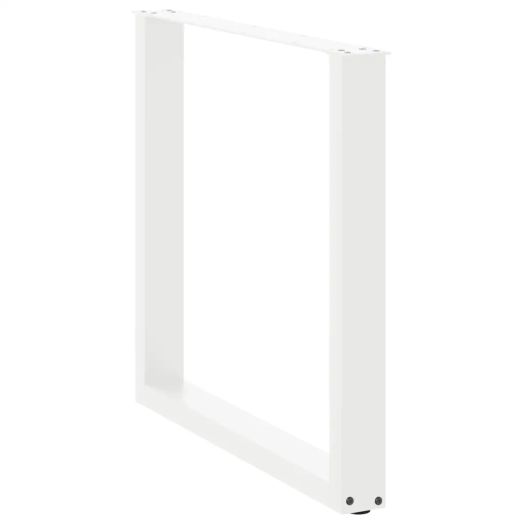 Gambe per tavolo da pranzo a forma di U 3 pz bianche 90x(72-73) cm in acciaio