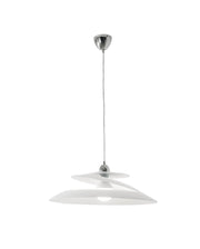 Lampada a Sospensione Aragon in Metallo e Vetro Bianco, Attacco E27 60W, Design Moderno ed Elegante per Interni IP20, Diametro 53 cm