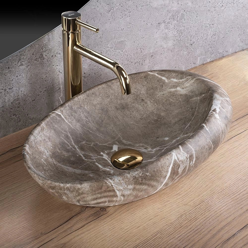 Lavabo Da Appoggio Rea Roxy B Stone Nature