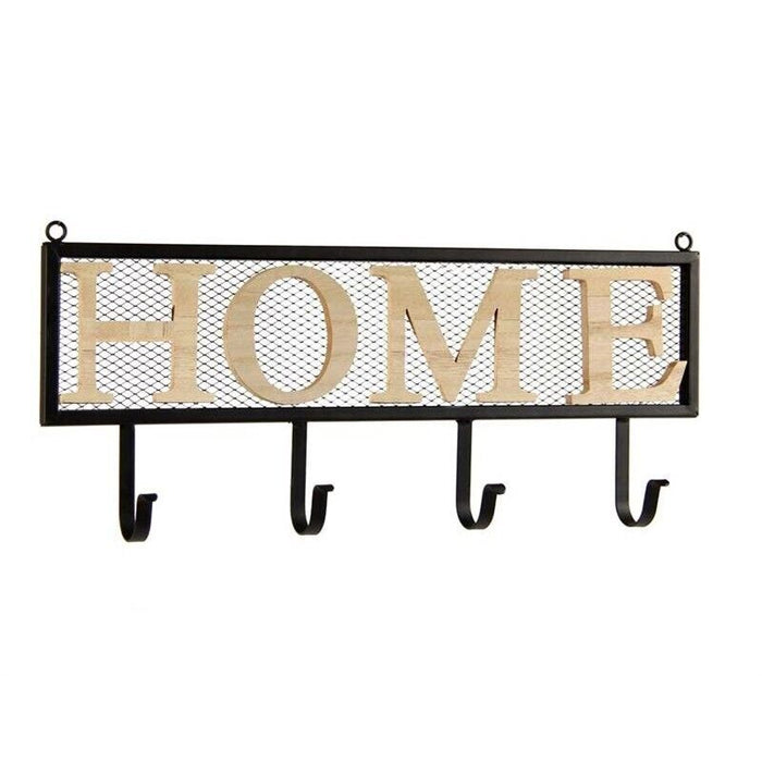 APPENDINO IN METALLO CON APPLICAZIONE IN LEGNO SCRITTA LOVE 46 X 20 X 6 CM