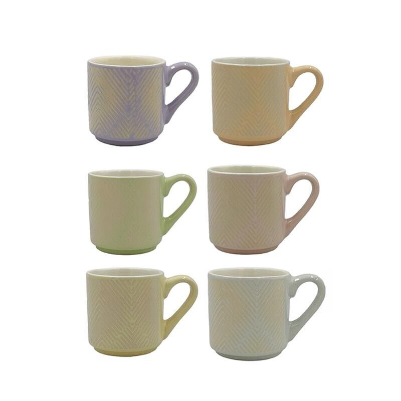 MA MAISON SET 6 DA TAZZINE CAFFÈ FANTASIA A RIGHINE MULTICOLOR