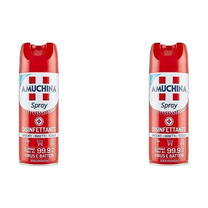AMUCHINA SPRAY DISINFETTANTE VIRUCIDA PER AMBIENTI 400 ML X2
