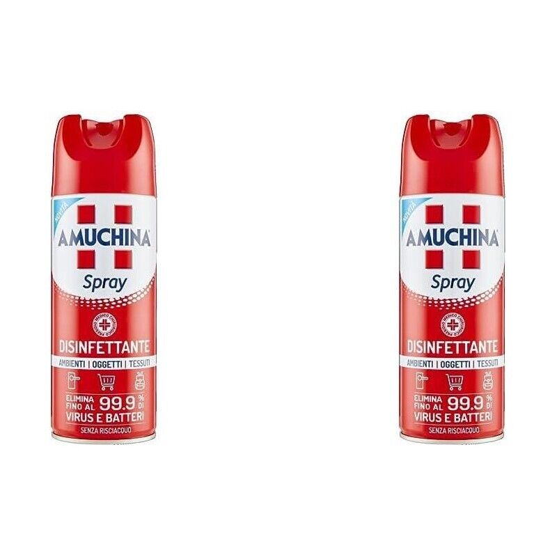 AMUCHINA SPRAY DISINFETTANTE VIRUCIDA PER AMBIENTI 400 ML X2