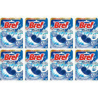 BREF SET 8 CONFEZIONI WC POWER ACTIV BLUE DETERGENTE PROFUMATORE IN PASTIGLIE IGIENIZZANTE FRESCO FORMATO 50 G