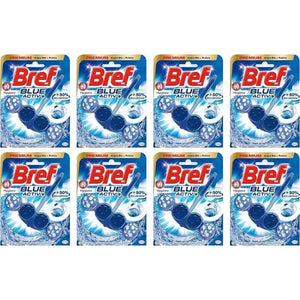 BREF SET 8 CONFEZIONI WC POWER ACTIV BLUE DETERGENTE PROFUMATORE IN PASTIGLIE IGIENIZZANTE FRESCO FORMATO 50 G