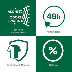 BOROTALCO SET 4 DEODORANTI SPRAY INVISIBILE GRIGIO NO ALCOOL CON TALCO 150 ML ANTIMACCHIE