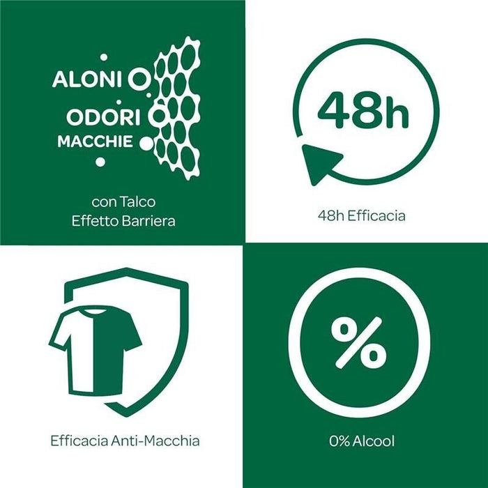 BOROTALCO SET 4 DEODORANTI SPRAY INVISIBILE GRIGIO NO ALCOOL CON TALCO 150 ML ANTIMACCHIE
