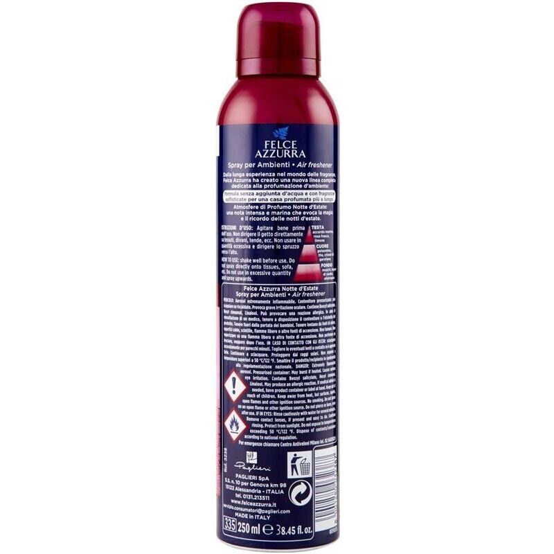 FELCE AZZURRA ARIA DI CASA SPRAY PROFUMATORE PER AMBIENTE FRAGRANZA NOTTI D'ESTATE 250 ML