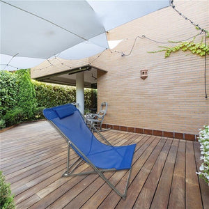 SDRAIO IN ACCIAIO E TEXTILENE BLU CON POGGIATESTA MORBIDO