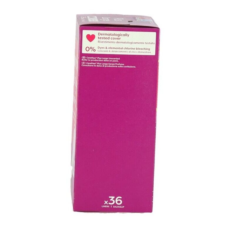 SET 4 CAREFREE SALVASLIP PLUS LARGE FRAGRANZA DELICATA DONNA EXTRA AMPIO PER IL 100% DI CONTROLLO DEGLI ODORI 36 PZ